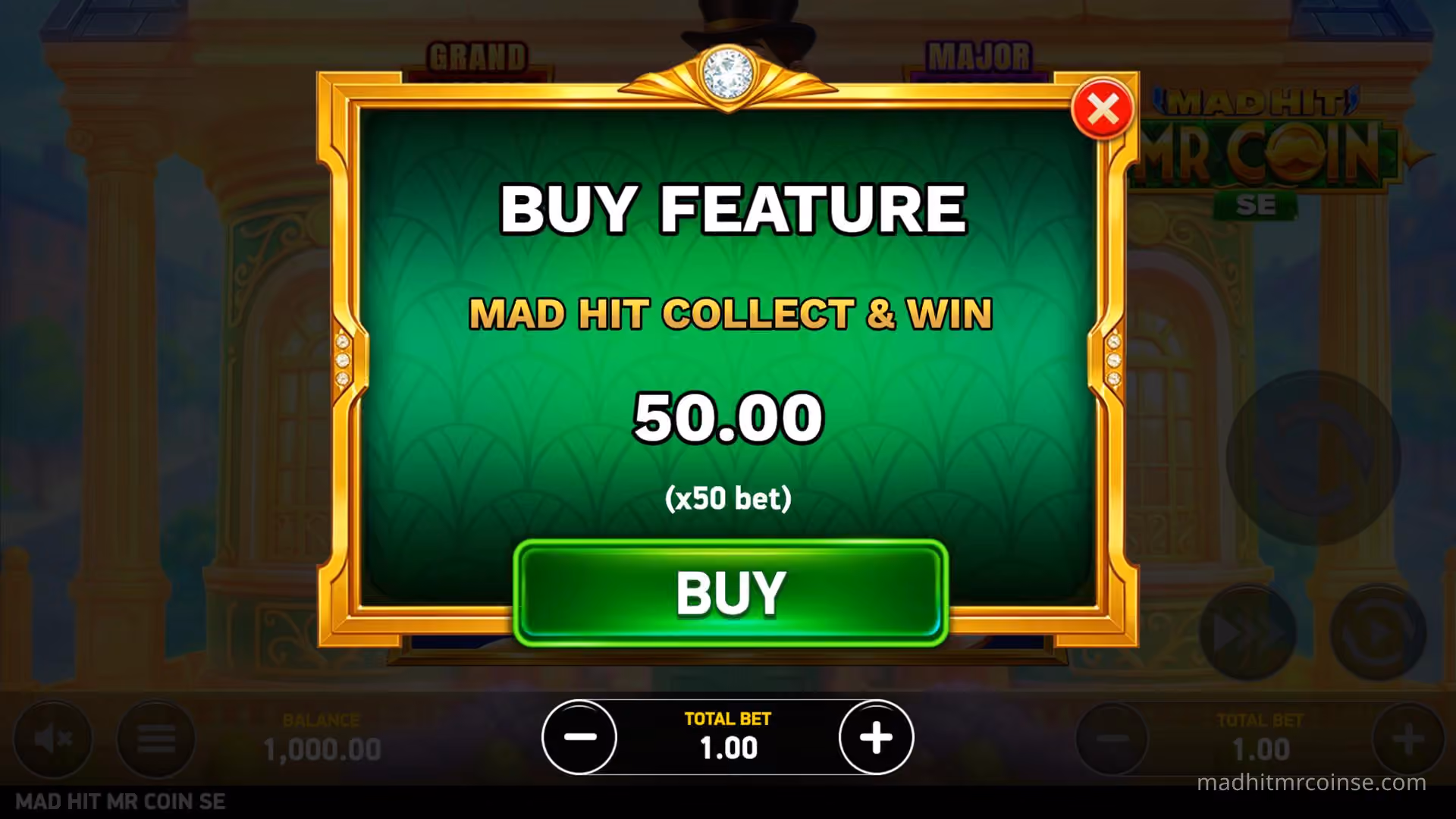 Mad Hit® Mr Coin SE bonus feature